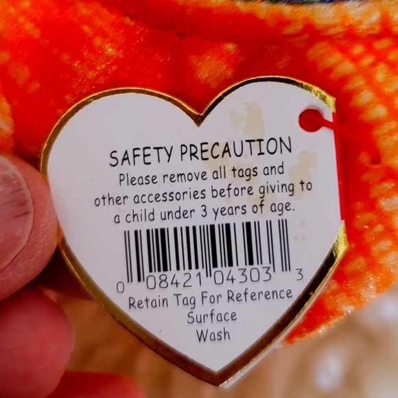 TY Beanie Babies Plush Turtle "Peekaboo"  ERROR Tag #42MBBZUX Size 7" NWT - Picture 7 of 11